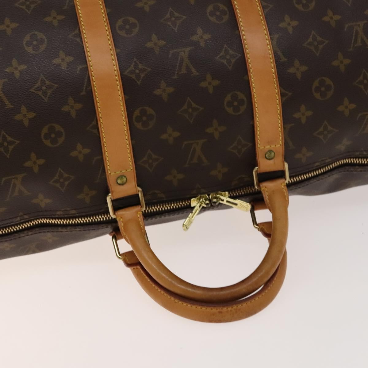 Louis Vuitton Keepall Bag Monogram Canvas, BROWN, CANVAS, Travel bag