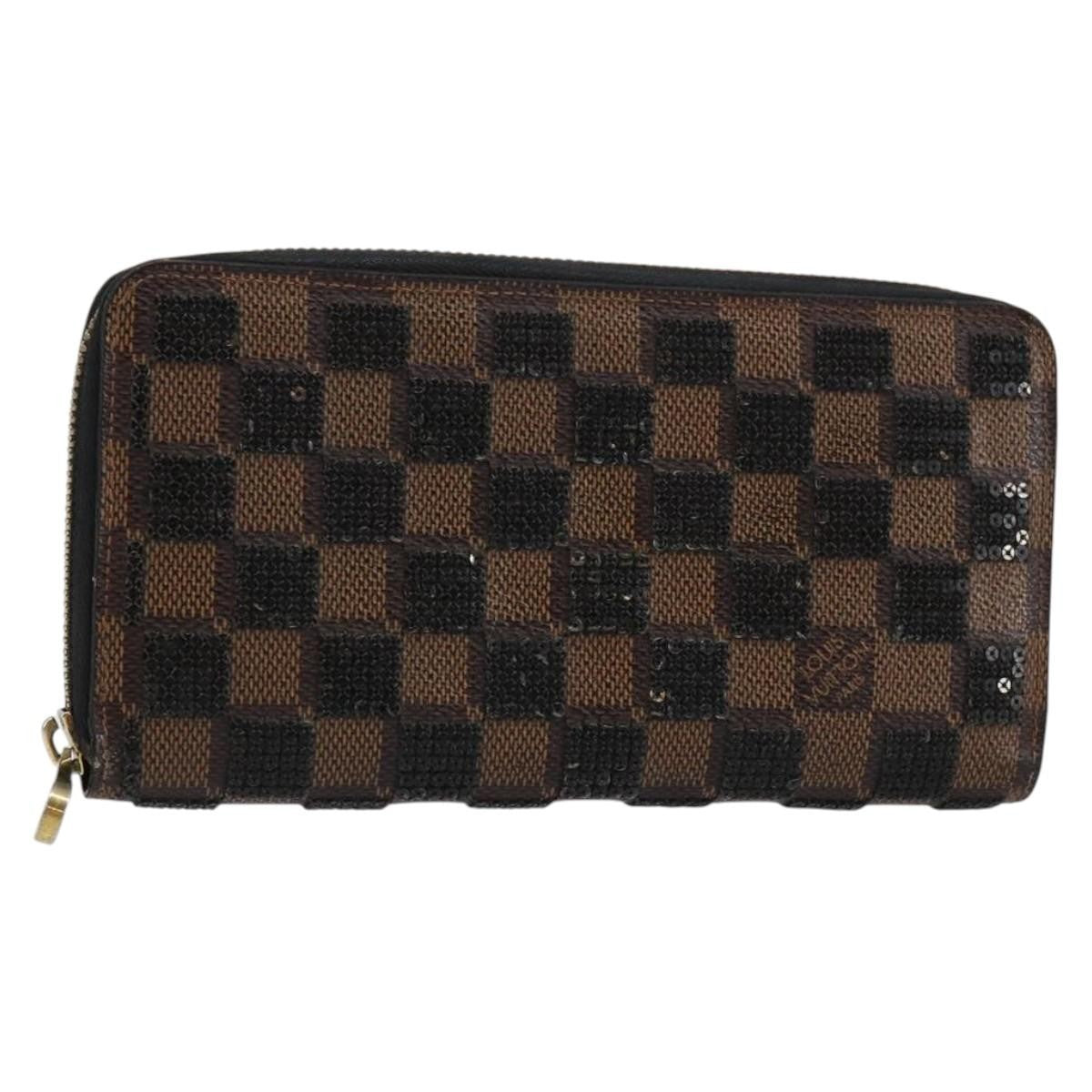 Louis Vuitton Zippy Wallet NM Damier Piet, BLACK, CANVAS, Wallets