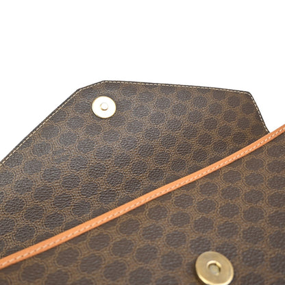 Celine Macadam Pochette Classic, BROWN, LEATHER, Clutche & pouche