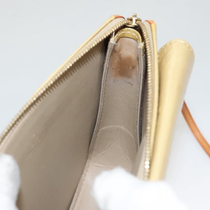 Louis Vuitton Mott Handbag Monogram Vernis, Beige, Patent Leather, Clutch