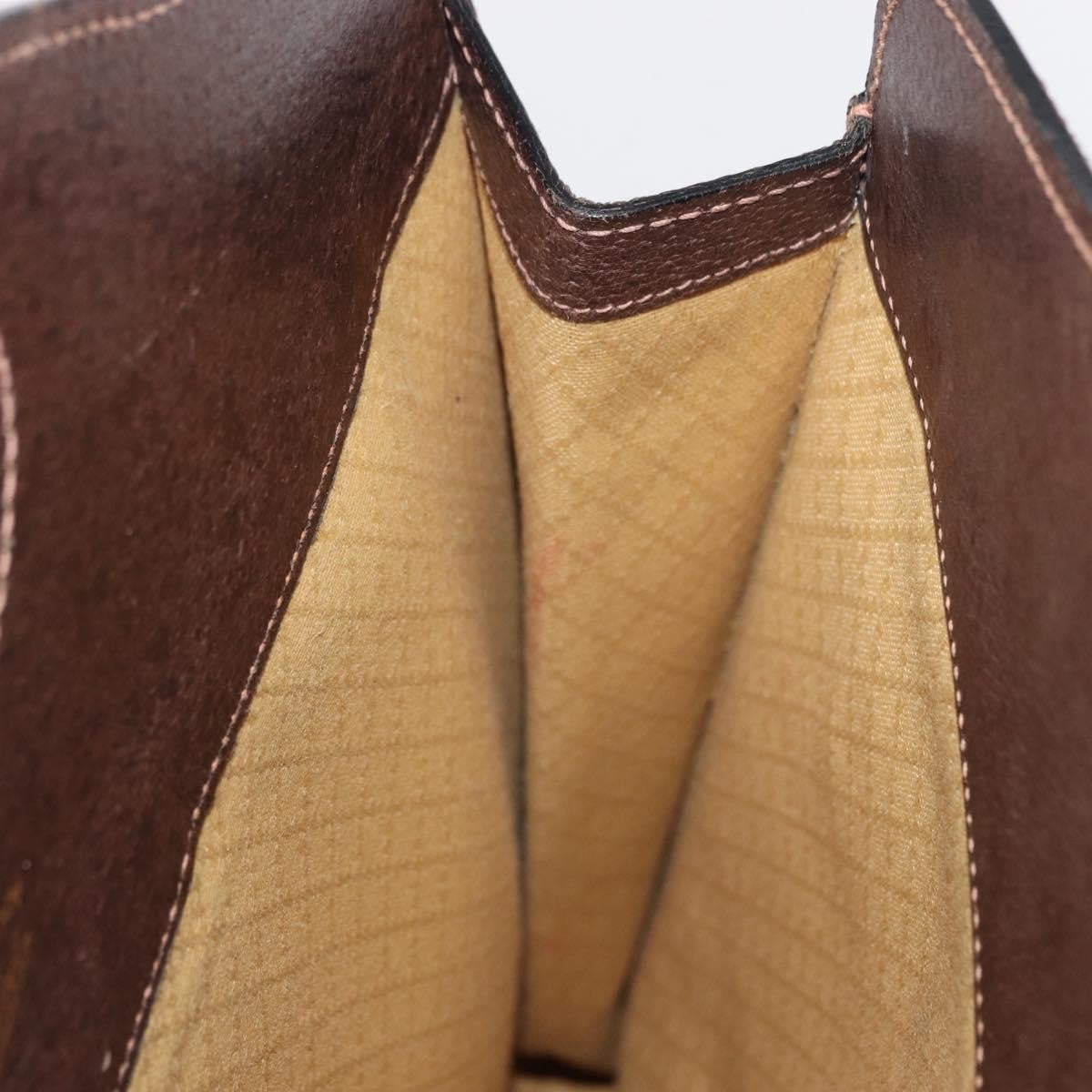 Gucci Vintage Web Sherry Line Handbag Suede, BROWN, SUEDE, Handbag