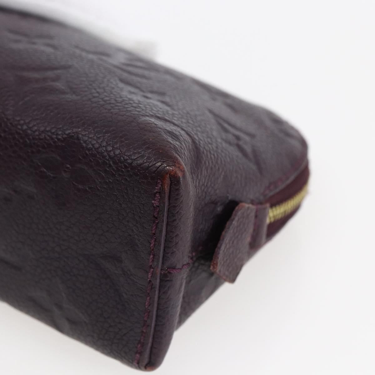 Louis Vuitton Cosmetic Pouch Monogram Empreinte Leather, BURGUNDY, LEATHER, Clutche & pouche