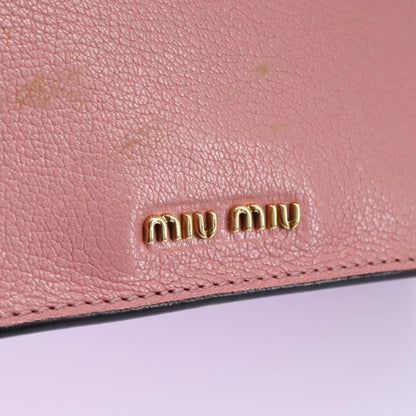 Miu Miu Madras Crystal Buckle Shoulder Bag Leather, PINK, LEATHER, Shoulder bag