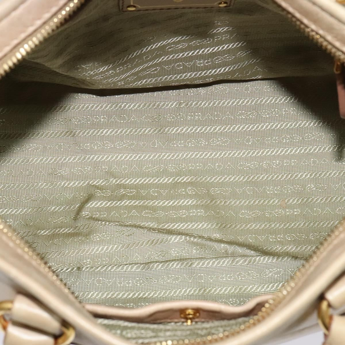 Prada Front Pocket Convertible Tote Leather, BEIGE, LEATHER, Tote bag