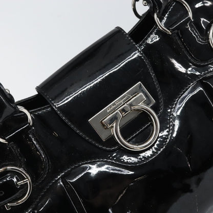 Salvatore Ferragamo Marisa Crossbody Patent leather, BLACK, PATENT_LEATHER, Handbag