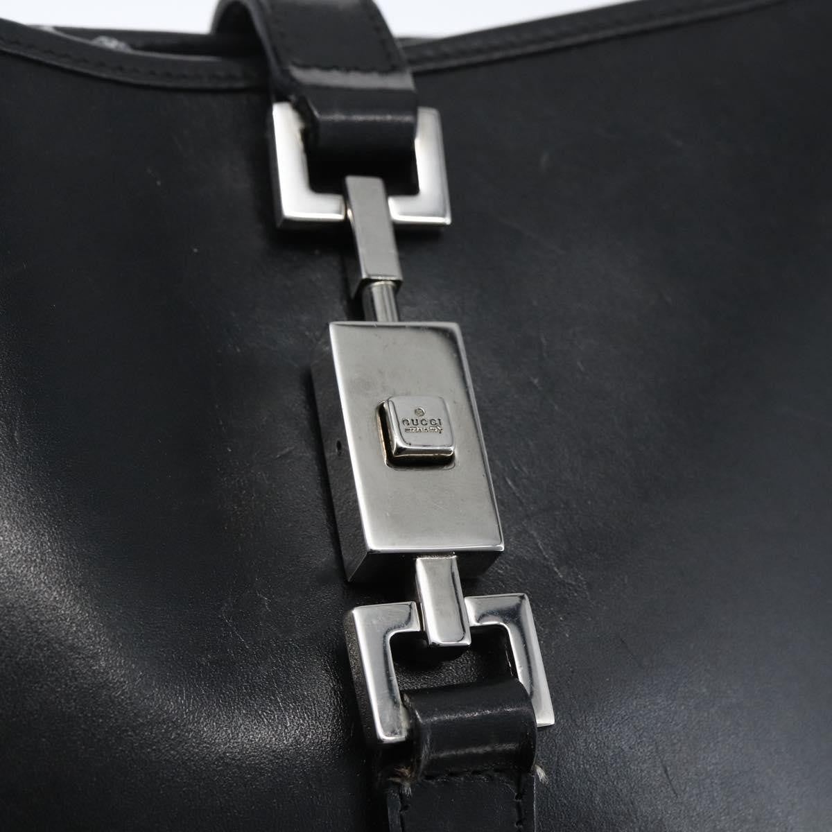 Gucci Jackie O Bouvier Hobo Leather, BLACK, LEATHER, Shoulder bag