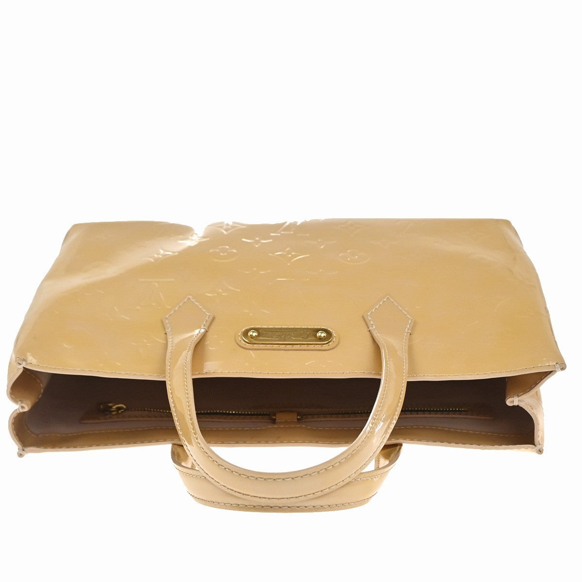 Louis Vuitton Wilshire Handbag Monogram Vernis, BEIGE, PATENT_LEATHER, Handbag