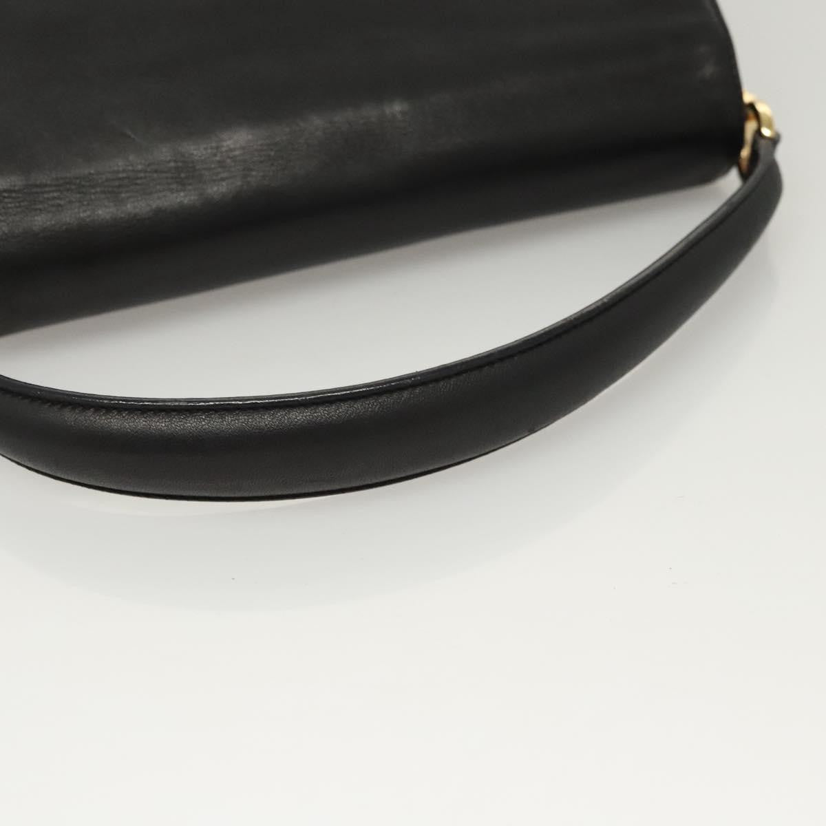 Salvatore Ferragamo Flap Handbag Leather, BLACK, LEATHER, Handbag