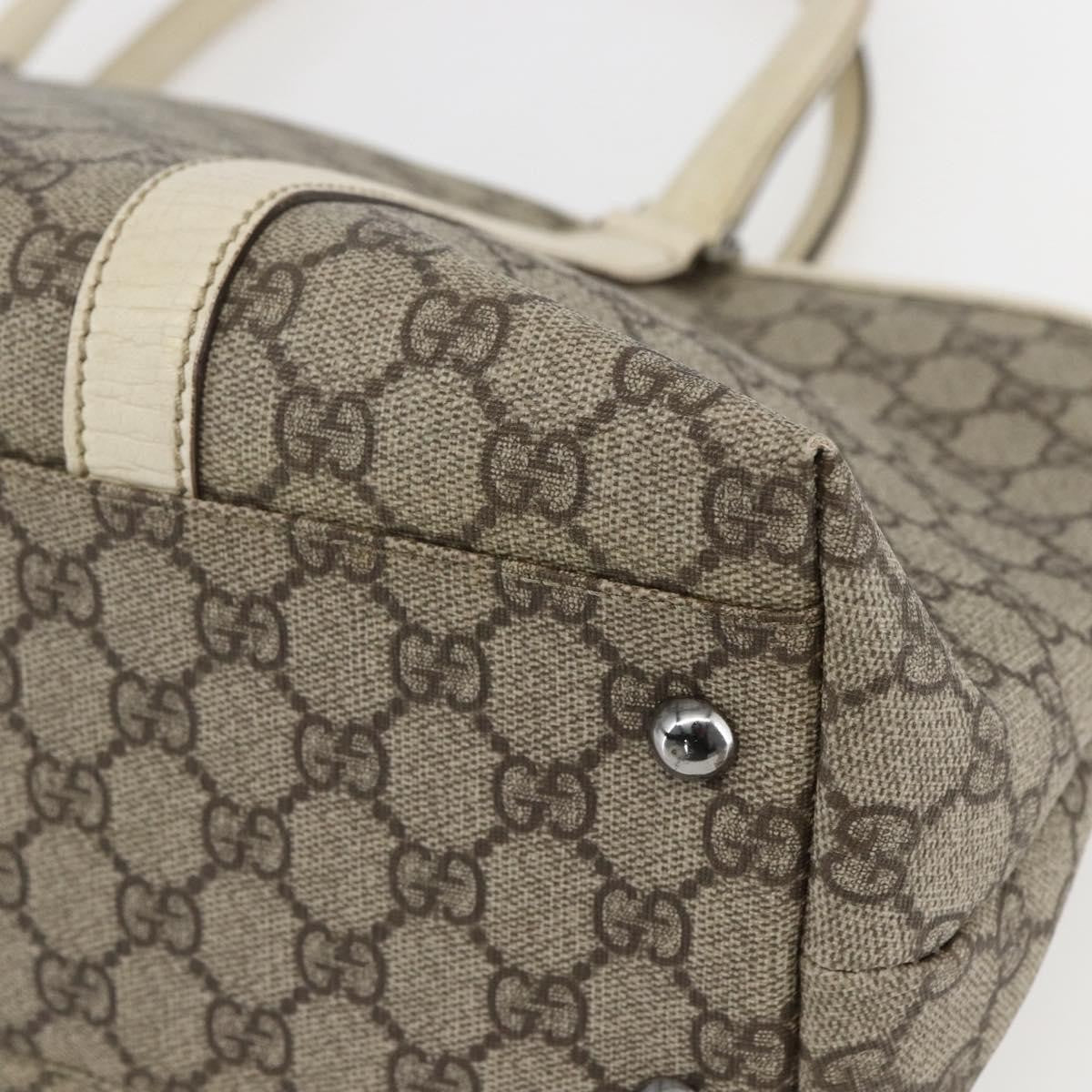 Gucci Joy Tote GG Coated Canvas with Leather, BEIGE, PVC, Tote bag