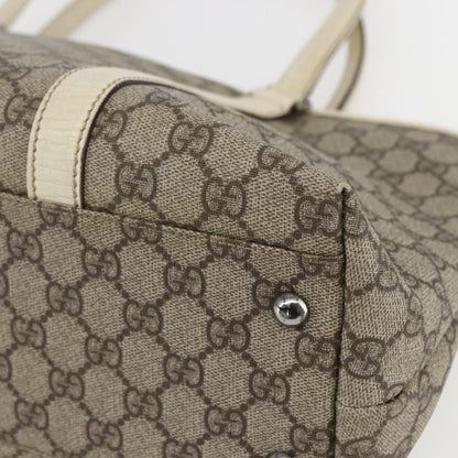 Gucci Joy Tote GG Coated Canvas with Leather, BEIGE, PVC, Tote bag