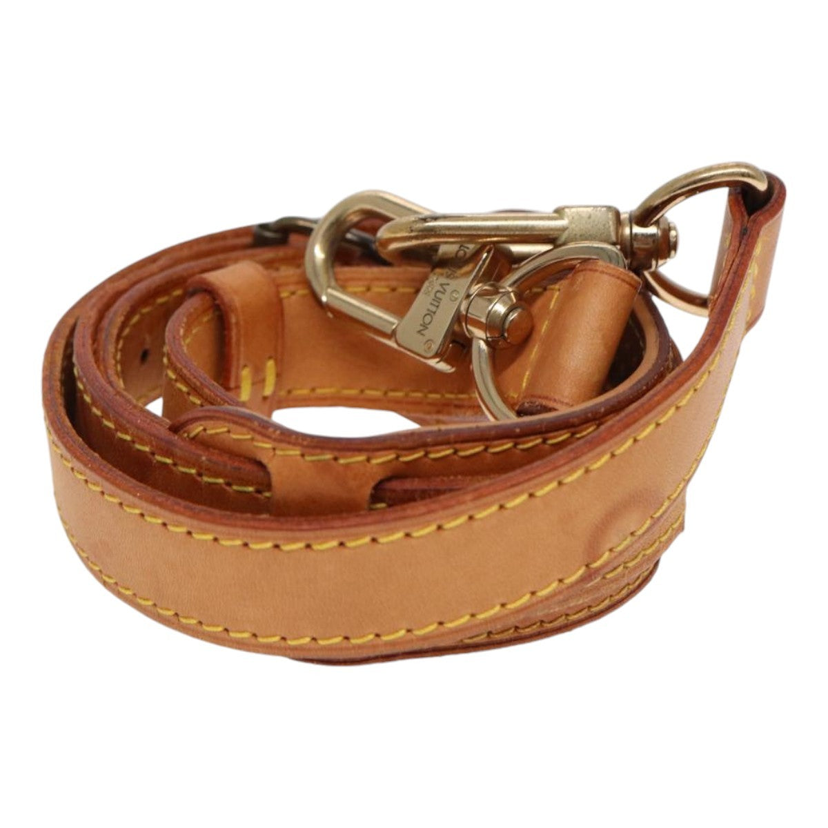 Louis Vuitton Adjustable Shoulder Strap Vachetta Leather, BEIGE, LEATHER, Straps