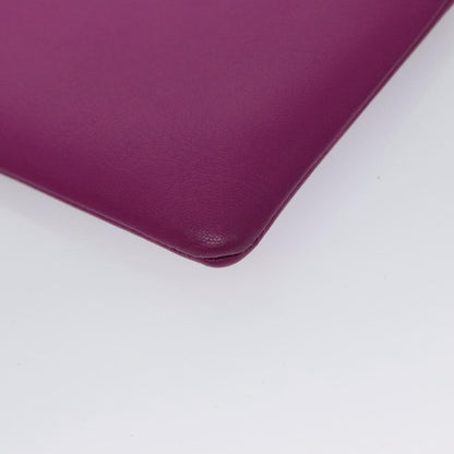 Celine Solo Pouch Bicolor Leather, PURPLE, LEATHER, Clutche & pouche