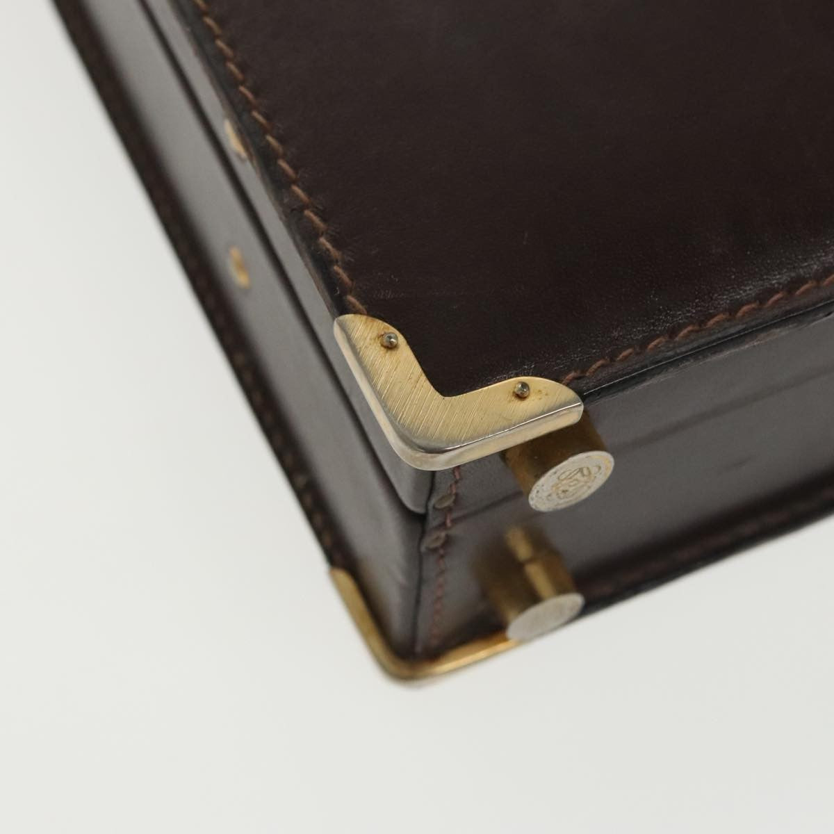 Loewe Anagram Business Leather, BROWN, LEATHER, Briefcase