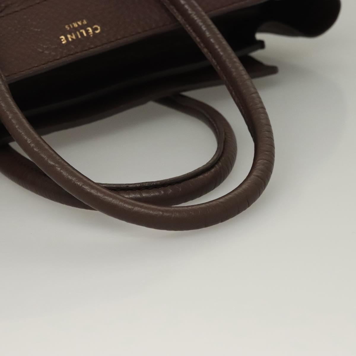 Celine Shopper Luggage Leather, BROWN, LEATHER, Handbag