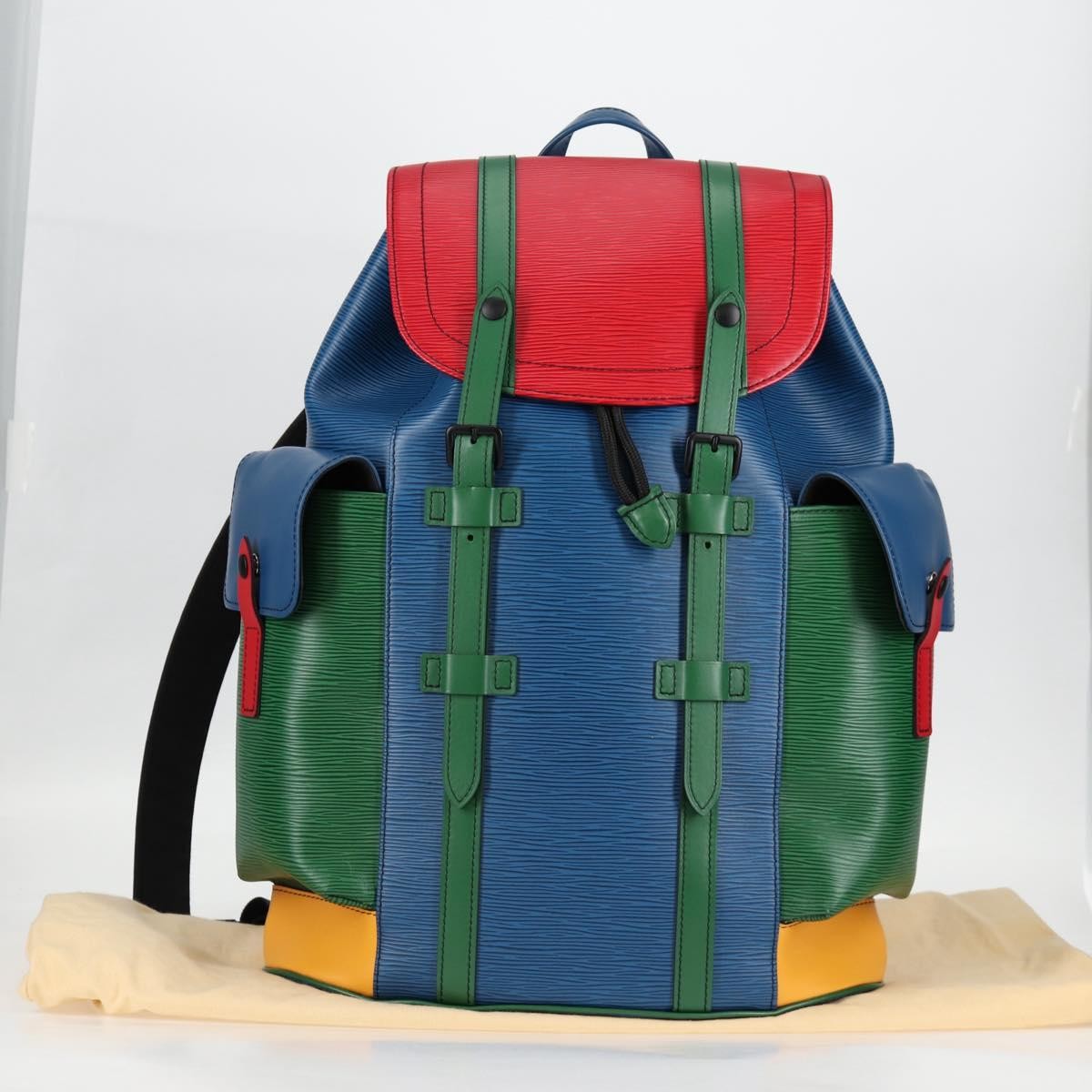 Louis Vuitton Christopher Backpack Epi Leather, MULTICOLOUR, LEATHER, Backpack
