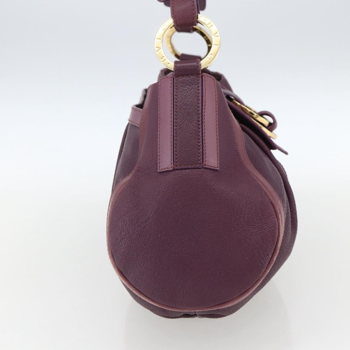 Bvlgari Chandra Satchel Leather, PURPLE, LEATHER, Shoulder bag