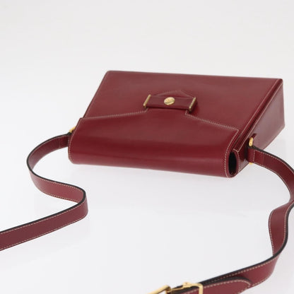 Christian Dior Vintage CD Logo Shoulder Bag Leather, RED, LEATHER, Shoulder bag