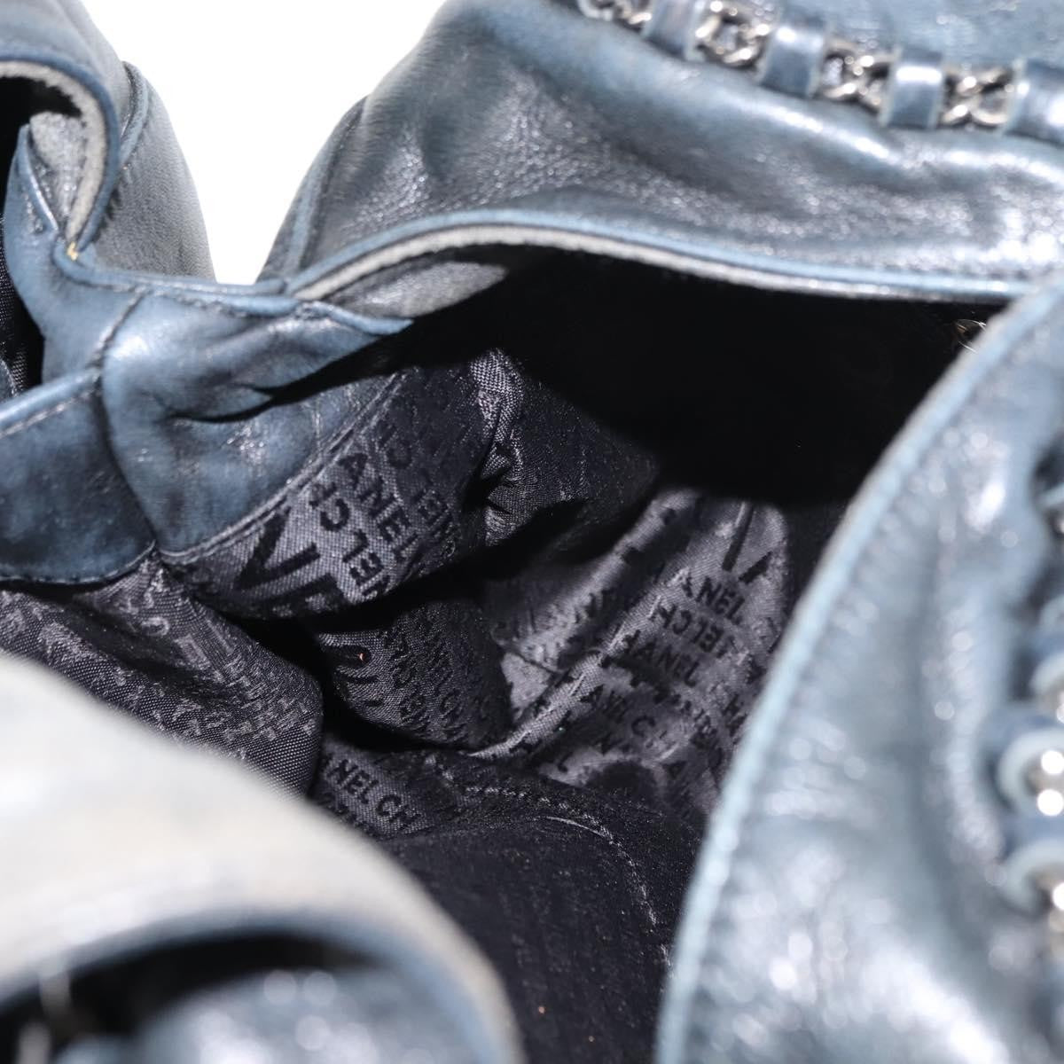 Chanel Vintage Chain Around Shoulder Bag Leather, BLACK, LEATHER, Shoulder bag