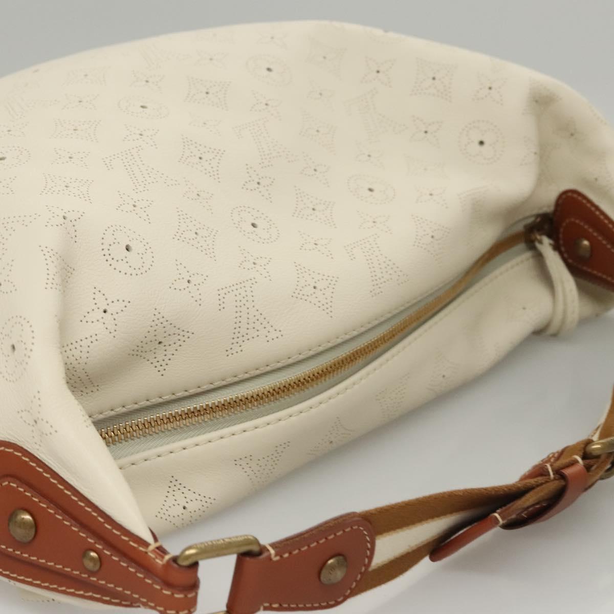 Louis Vuitton Onatah Hobo Mahina Leather, BEIGE, LEATHER, Shoulder bag