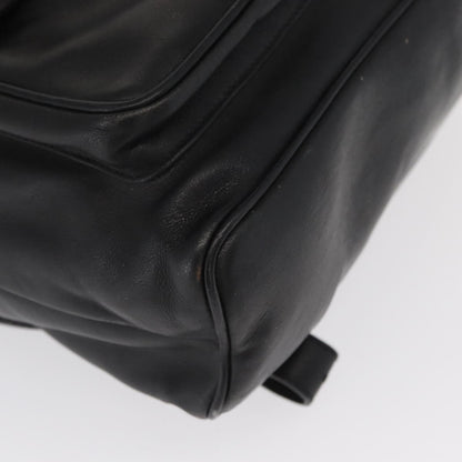 Gucci Vintage Bamboo Backpack Leather, BLACK, LEATHER, Backpack