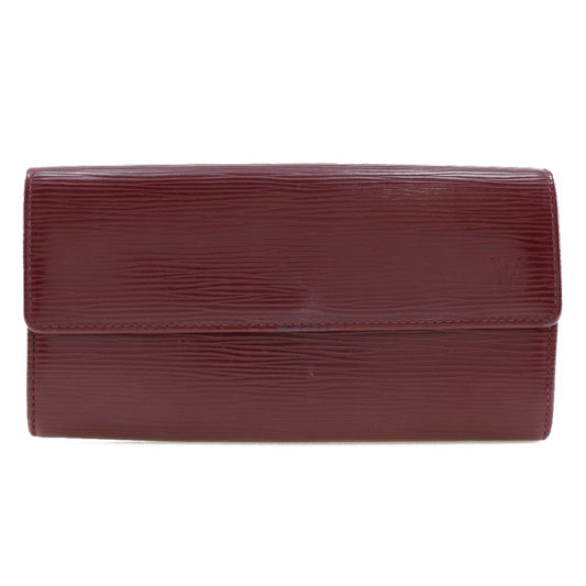 Louis Vuitton Vintage Sarah Wallet Epi Leather, RED, LEATHER, Wallets