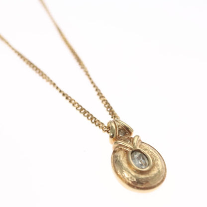 Christian Dior CD Pendant Necklace Metal, GOLD, METAL, Necklace