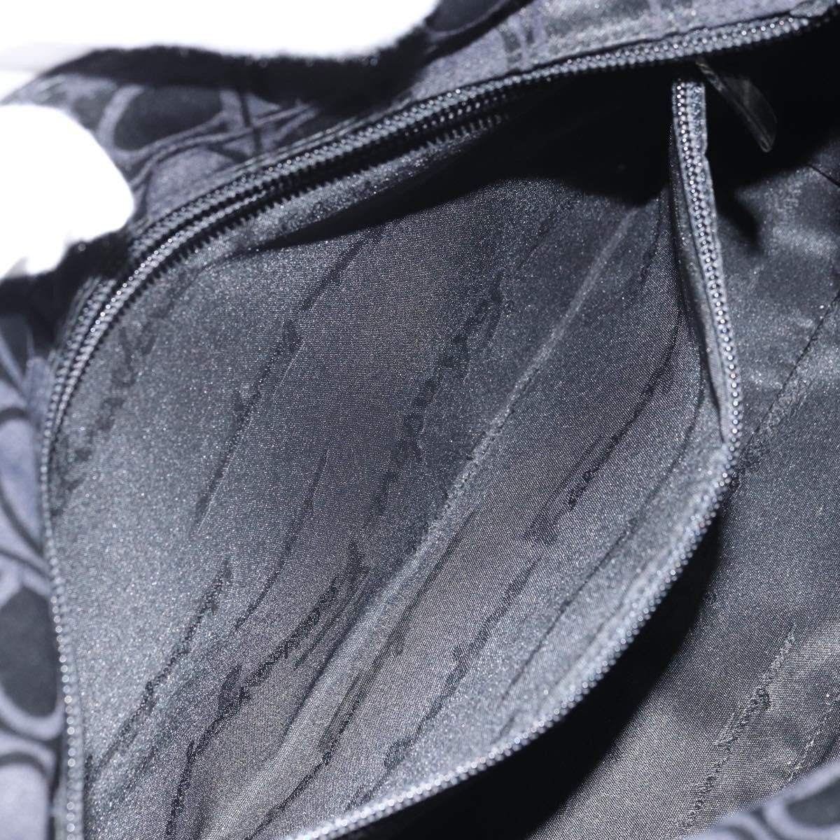 Salvatore Ferragamo Gancini Tote Nylon, BLACK, NYLON, Tote bag