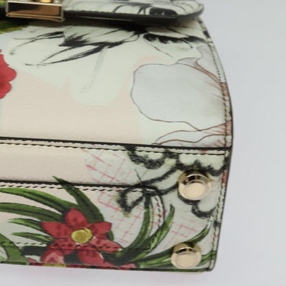 Salvatore Ferragamo Boxyz Top Handle Bag Printed Leather, PINK, LEATHER, Shoulder bag