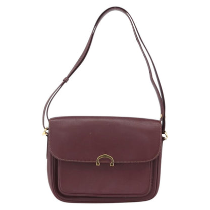 cartier Must de Cartier Shoulder Bag Leather, BURGUNDY, LEATHER, Shoulder bag