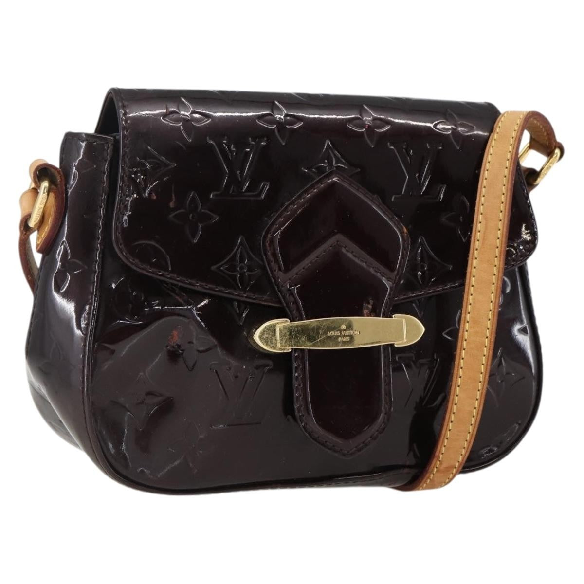 Louis Vuitton Bellflower Handbag Monogram Vernis, PURPLE, PATENT_LEATHER, Shoulder bag