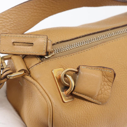 Prada Vintage Shoulder Bag Leather, BROWN, LEATHER, Shoulder bag