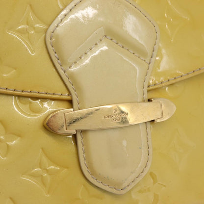 Louis Vuitton Bellflower Handbag Monogram Vernis, Yellow, Patent Leather, Shoulder Bag