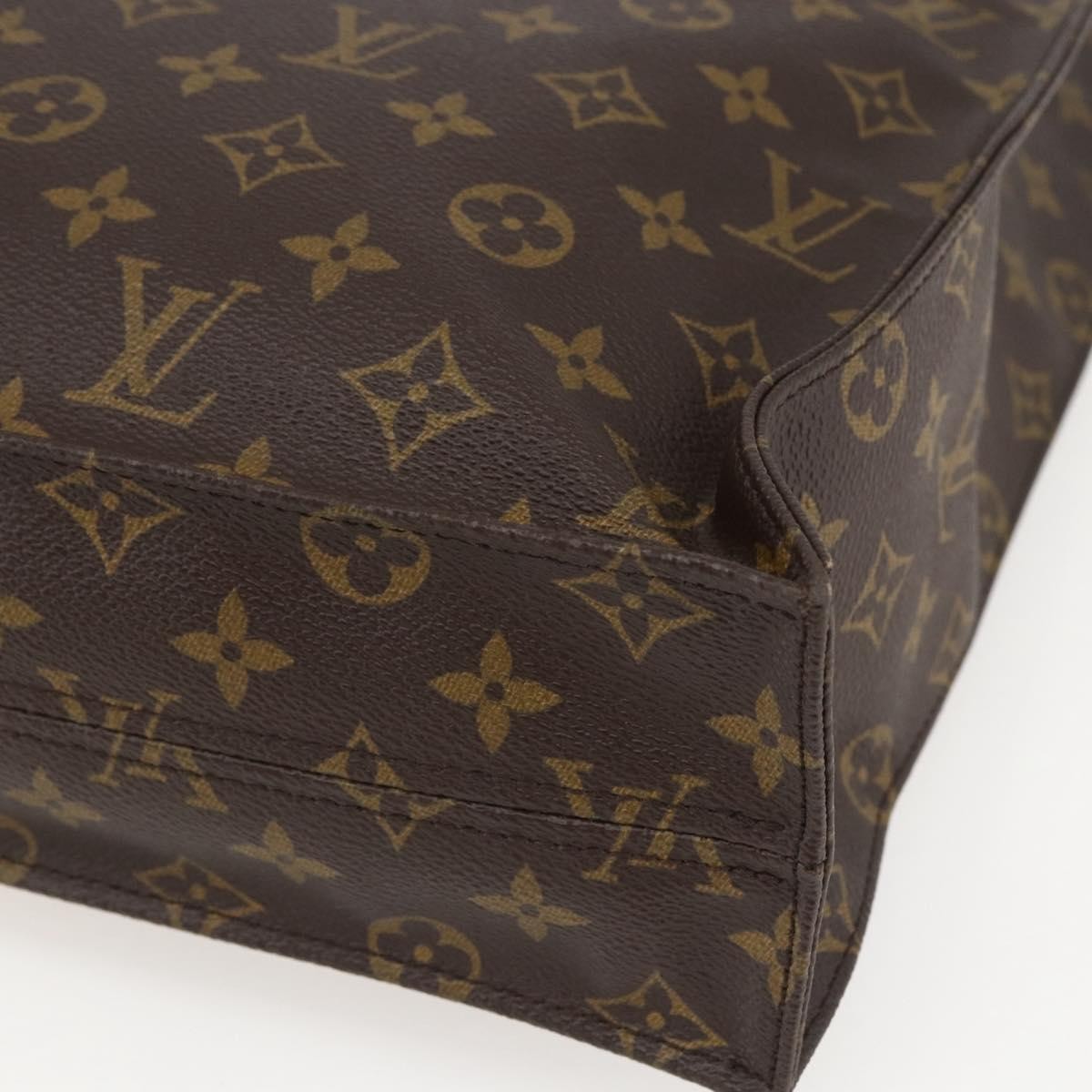 Louis Vuitton Vintage Sac Plat Bag Monogram Canvas, BROWN, CANVAS, Tote bag