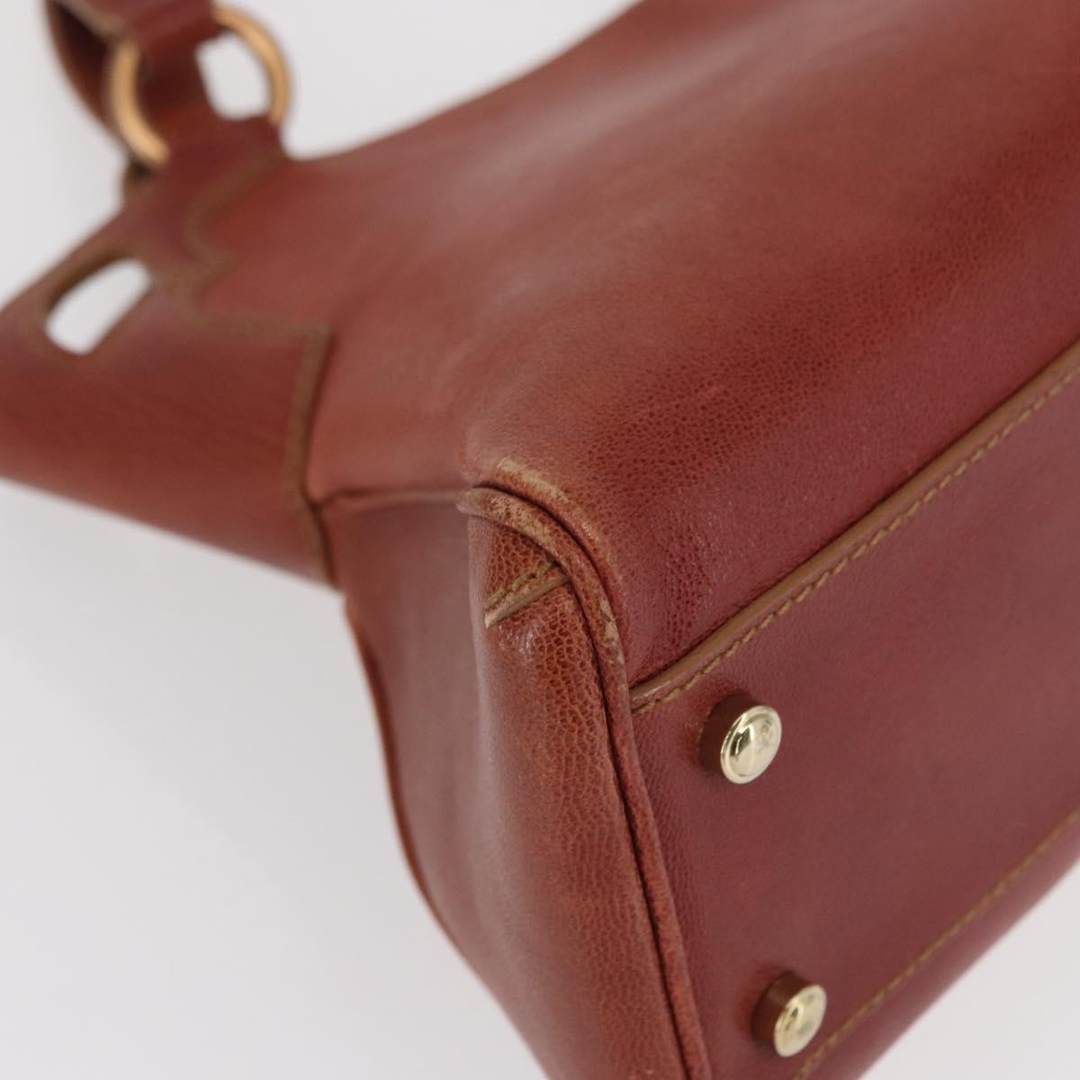 cartier Marcello Handbag Leather, BROWN, LEATHER, Handbag