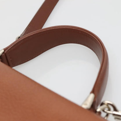 Burberry Vintage Handbag Leather, BROWN, LEATHER, Handbag