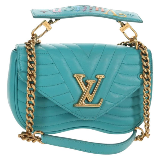 Louis Vuitton New Wave Chain Bag Quilted Leather, Blue, Leather, Shoulder Bag