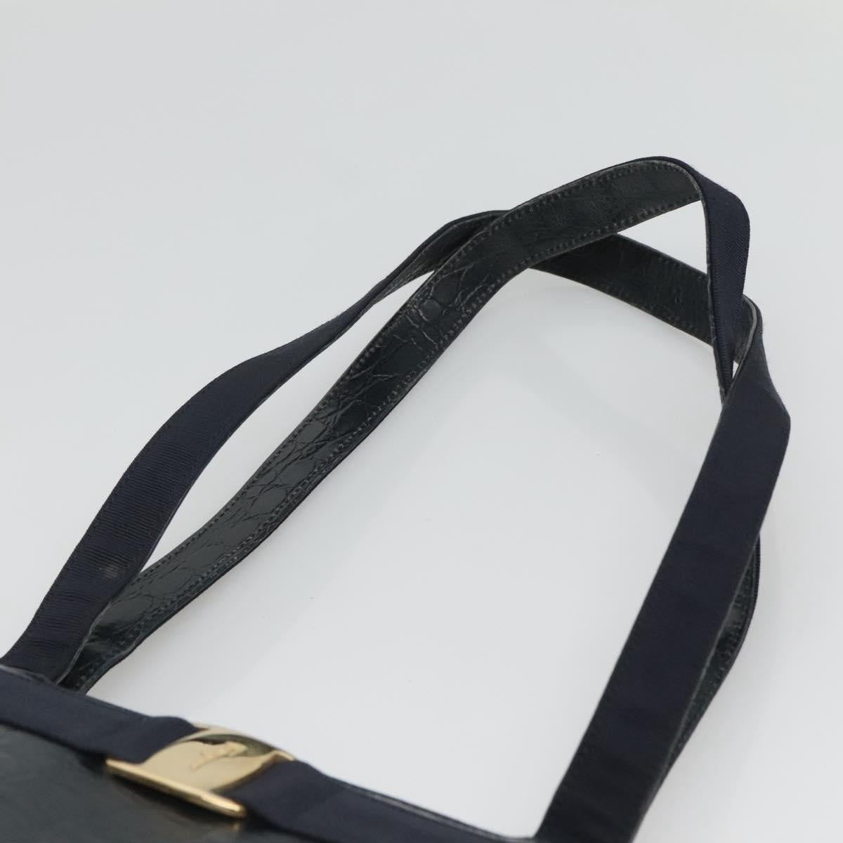 Salvatore Ferragamo Vara shoulder Bag Leather, NAVY, LEATHER, Shoulder bag