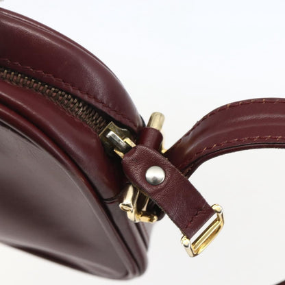 cartier Must de Cartier Shoulder Bag Leather, BURGUNDY, LEATHER, Shoulder bag
