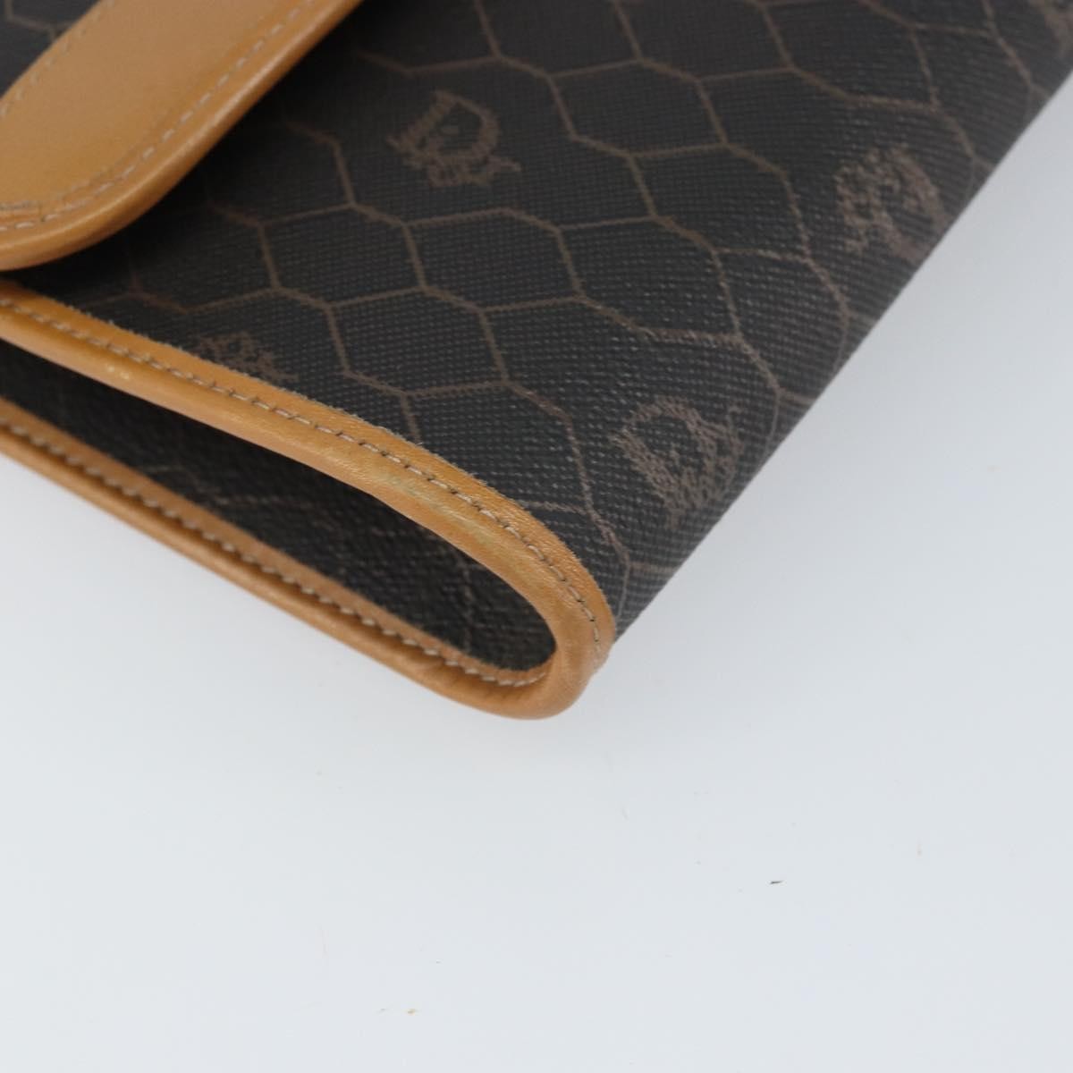 Christian Dior Vintage Honeycomb chain Canvas, BLACK, CANVAS, Shoulder bag
