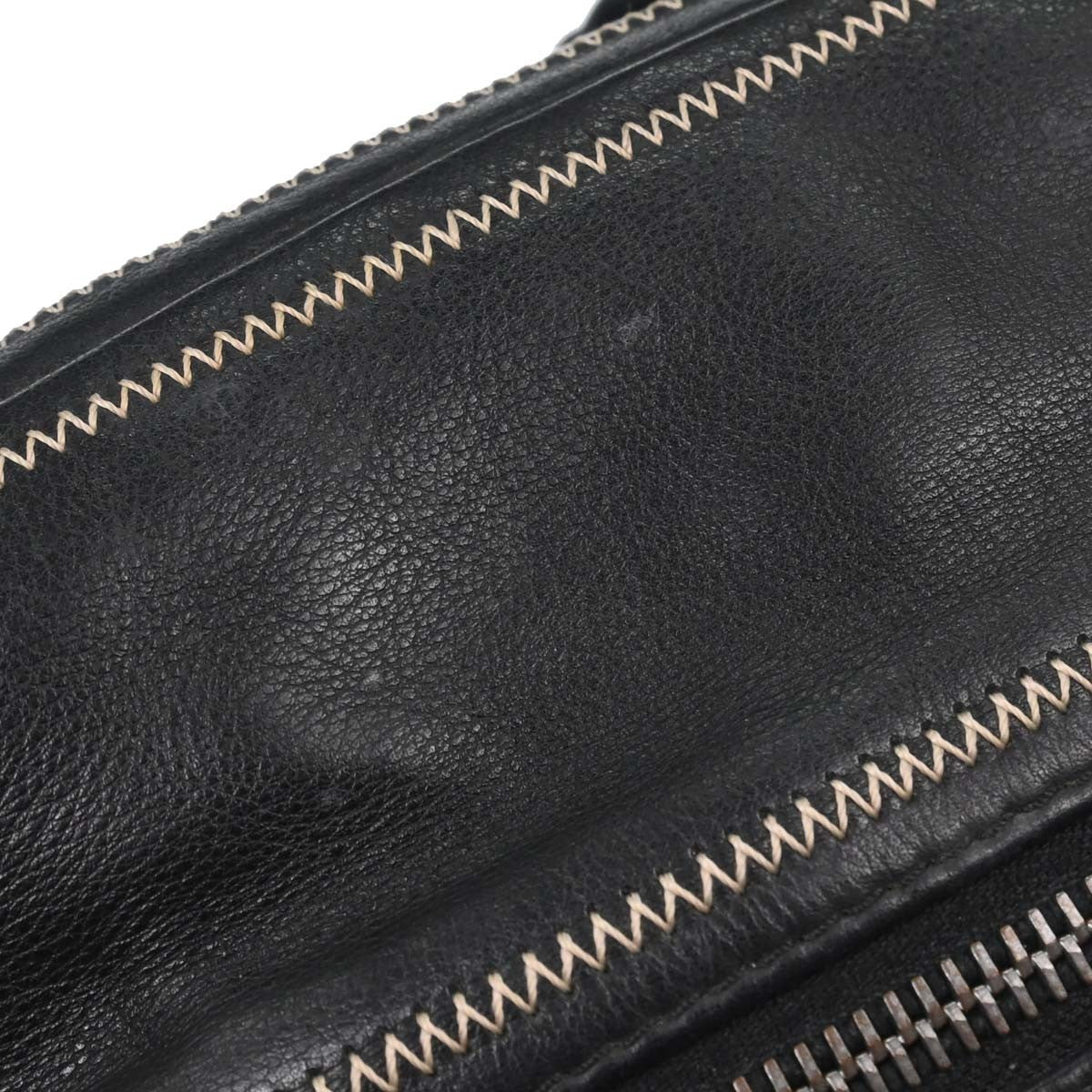 Chanel CC Bowler Leather, BLACK, LEATHER, Handbag