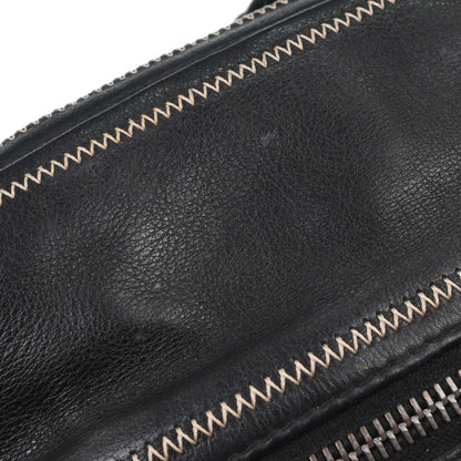 Chanel CC Bowler Leather, BLACK, LEATHER, Handbag