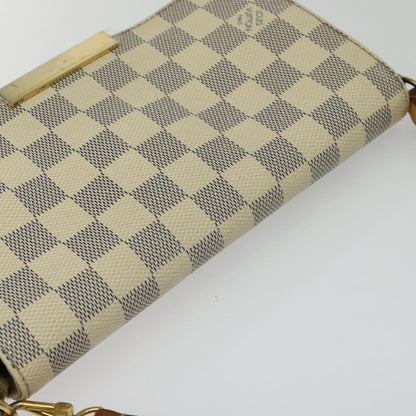 Louis Vuitton Favorite Handbag Damier, WHITE, CANVAS, Handbag