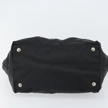 Prada Bow Tote Tessuto with Leather, Black, Nylon, Tote Bag