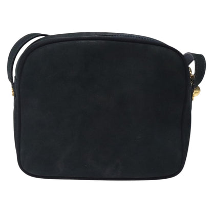 Salvatore Ferragamo Vala Shoulder Bag Suede, NAVY, SUEDE, Shoulder bag