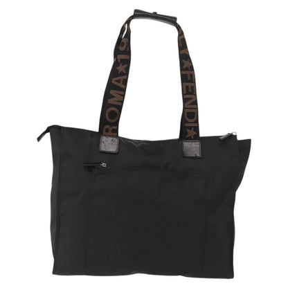 Fendi Vintage Convertible Logo Weekender Nylon, BLACK, NYLON, Tote bag