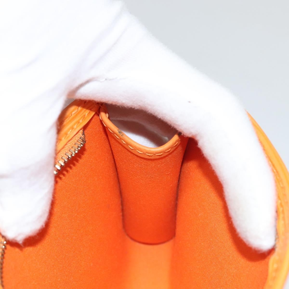 Louis Vuitton Pochette Accessoires Epi Leather, ORANGE, LEATHER, Clutche & pouche