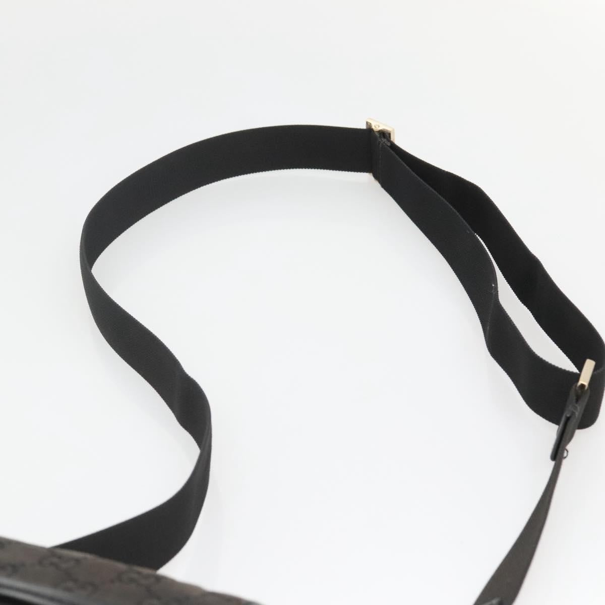 Gucci Flap Messenger Bag GG Coated Canvas, BLACK, CANVAS, Shoulder bag