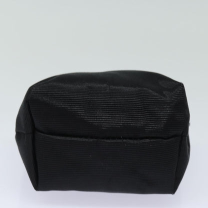 Celine Circle Logo Pouch Nylon, Black, Nylon, Clutch