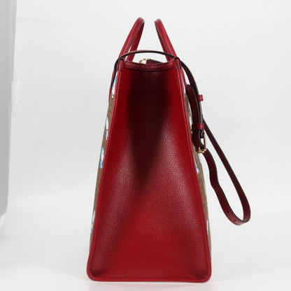 Gucci Doraemon Tote Printed Mini GG Coated Canvas, BROWN, CANVAS, Tote bag