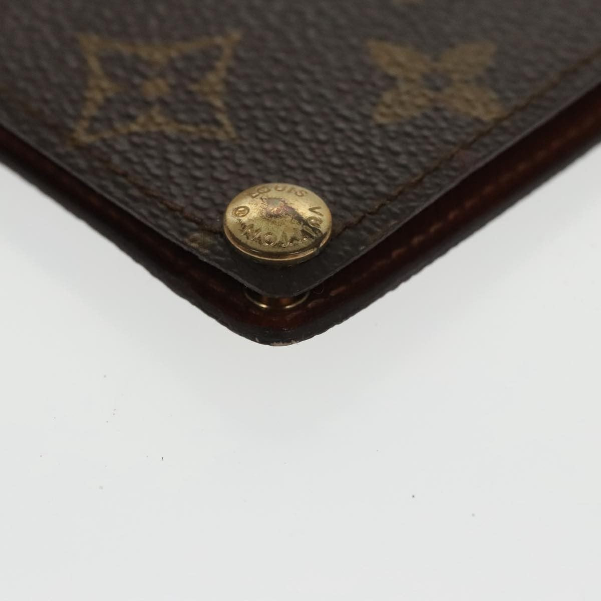 Louis Vuitton Porte Cartes Pression Card Case Monogram Canvas, BROWN, CANVAS, Card Holders